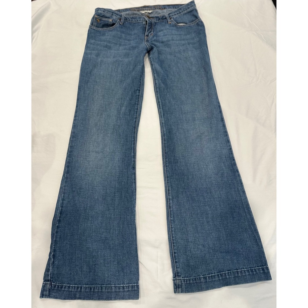 Abercrombie & Fitch Y2K Low Rise Flare Jeans Medium Wash Cotton Denim Size 6
